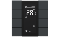 Interra ITR340-1804 iSwitch+ - 8-кнопочный KNX контроллер с ЖК-дисплеем, пластик, антрацит матовый