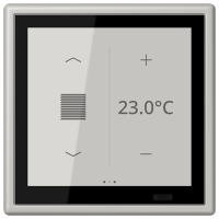 Jung LC 459 D1 S205 KNX комнатный контроллер LS TOUCH, Цвет: Серый, оттенок: Светлый, 31