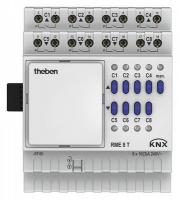 Theben 4930205 Универсальный актуатор, 8-канал реле или 4 канала управления приводами штор. Линейка MIX2, RME8T