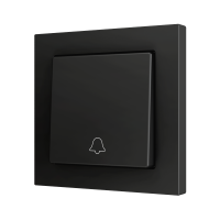 Zennio ZS551PB1DA ZS55, Простая мягкая кнопка для 1 двоичного входа 55x55 мм – Значок дверного звонка, Антрацит