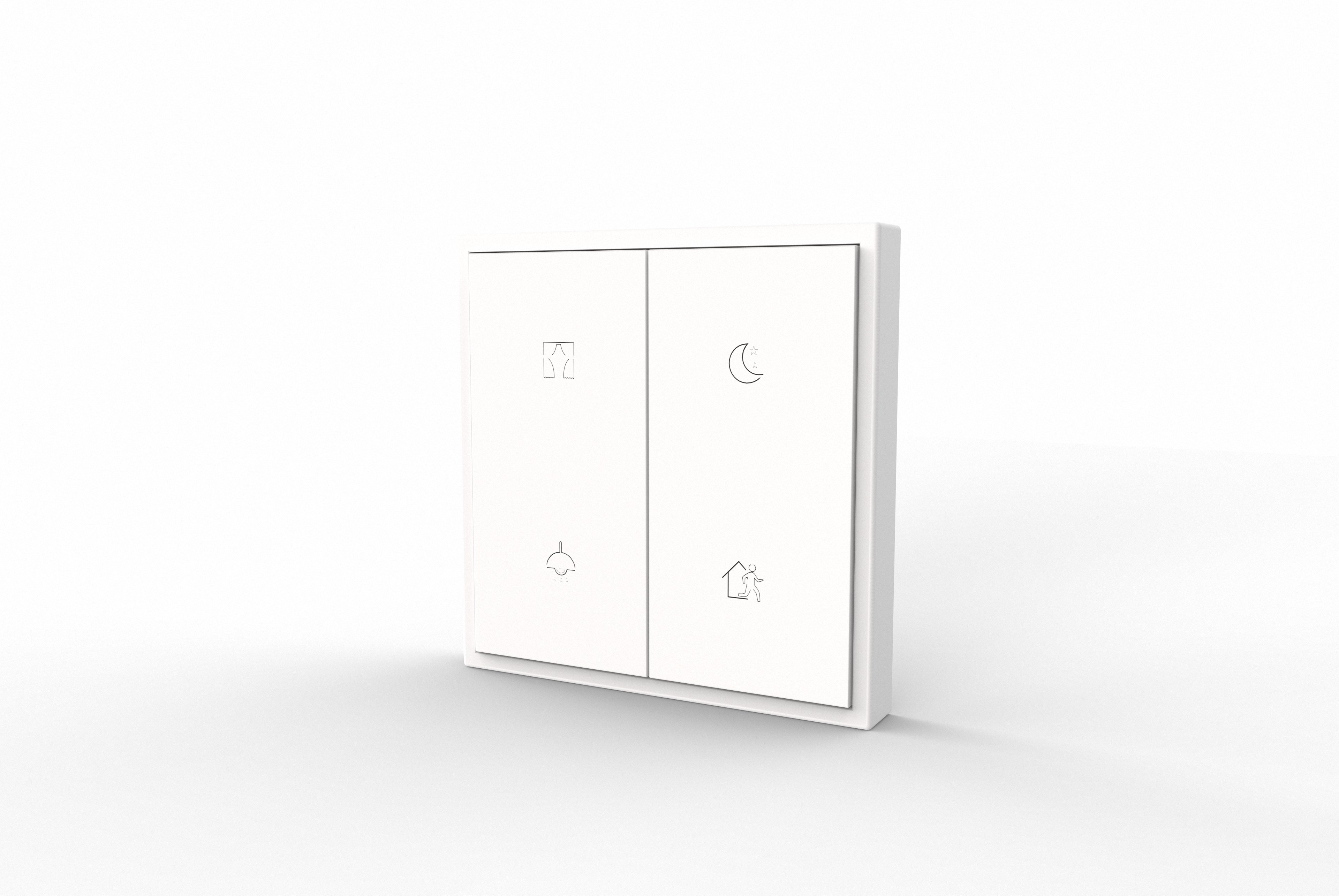 HDL M/PT2RB.1V2 4-клавишная панель KNX серии Tile EU 2.0, пластик (без рамки и шинного соединителя HDL-M/PTCI.1)