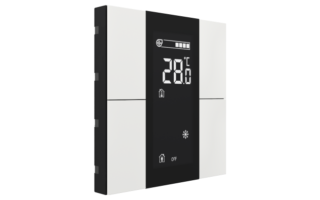 Interra ITR340-1402 iSwitch+ - 4-кнопочный KNX контроллер с ЖК-дисплеем, пластик, глянцевый белый