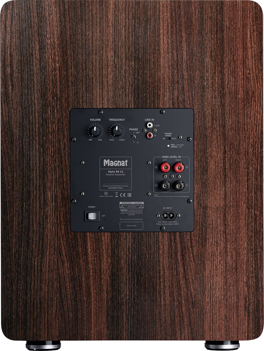 Magnat 236438 Активный сабвуфер Magnat Alpha RS 12 mocca, цвет: Темно - коричневое дерево