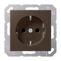 Jung A 1520 KI MO SCHUKO®-розетка, 16 A 250 В ~, с дополнительной защитой,, duroplastic lacquered, Серия A, цвет мокко