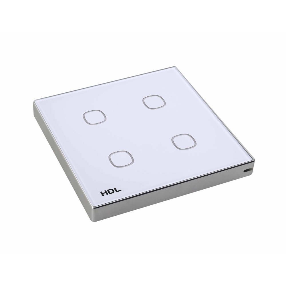 HDL M/TBP4.1-A2-48 4-клавишная сенсорная панель KNX, европейский стандарт (без шинного соединителя HDL-M/PCI.1-A)