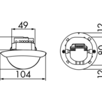 B.E.G. 92440 Потолочный датчик присутствия PD4-M-2C-C, цвет: Белый матовый, похожий RAL9010