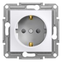 Interra 
					ITR2970221
				 Одиночная розетка с боковым заземлением и жалюзи - Белый