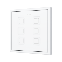 Zennio ZVITR70X6W Tecla RGB 70 X6. PC-ABS Емкостная кнопка с RGB-подсветкой, 70 x 70 пикселей, 6 кнопок