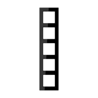 Jung A 5585 BF SW Рамка 5-ная, вертикальный и горизонтальный монтаж, thermoplastic, A 550, чёрный