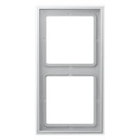 Jung LSZ AL 982 BF Рамка 2-ная, вертикальный и горизонтальный монтаж, Лакированный термопласт, LS ZERO, алюминий