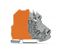 Wago 2002-2201/098-000 Doppelstockklemme, orange Trennwand, L, Гјberstehe