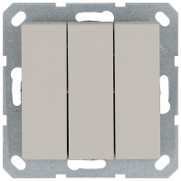 Jasmart Electric G3031T Выключатель трехклавишный 10A 250V~ с накладкой, цвет Тауп , G3031T