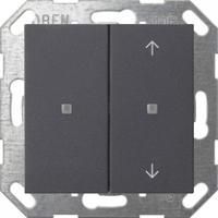 Gira 517528 Кнопочный выключатель с клавишей двойн., без надписи / символы стрелки для Gira One и KNX