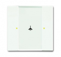 ABB 6125/02-884-500 Сенсор 1/2-клавишный, белый бархат, цвет: Белый, оттенок: Бархат