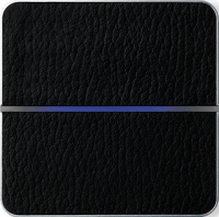 Basalte 203-13-BAS Лицевая панель 2-клавишная Enzo Black Leather