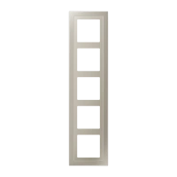 Jung ESD 2985-L Рамка 5-ная, вертикальный и горизонтальный монтаж, Дюропласт лакированный, LS-DESIGN, нержавеющая сталь (лакиров.)