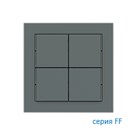 Ekinex EK-T4Q-FVC Клавиша "71" квадратная, материал - Fenix NTM, 4 шт, цвет - Зеленый Коммодор