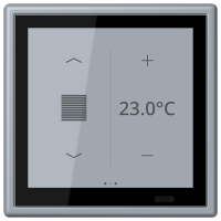 Jung LC 459 D1 S257 KNX комнатный контроллер LS TOUCH, Цвет: Серый, оттенок: Светлый, 59