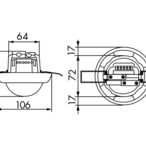 B.E.G. 92151 Потолочный датчик движения PD4N-1C-C, цвет: Белый матовый, похожий RAL9010
