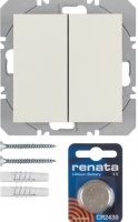 Berker 85656282 Настенный передатчик, радиошина KNX, 2-канальный, плоский, S.1/B.3/B.7, полярная белизна, цвет: Белый, оттенок: Глянцевый