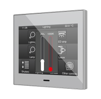Zennio ZVIZ35V3S Емкостная сенсорная панель с 3,5-дюймовым дисплеем и датчиком влажности Z35 v3, цвет: серебряный
