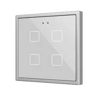 Zennio ZVIF70X4S Flat 70х4. PC-ABS Емкостная кнопка 70x70 - 4 кнопки - Серебристый (рамка ZS70 не входит в комплект)