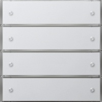 Gira 2034112 KNX Сенсорный выключатель 3 Komfort 4 мест, цвет: Белый, оттенок: Глянцевый