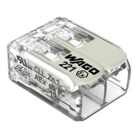 Wago 221-682 2-проводная клемма, d: 0,5-6 мм2, Ex, прозр./св.-серая