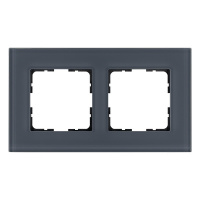 Jasmart Electric G1002GC Рамка 2-постовая, стекло цвет Маренго, G1002GC