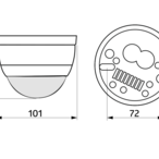 B.E.G. 92265 Потолочный датчик присутствия PD4-S-GH, цвет: Белый матовый, похожий RAL9010