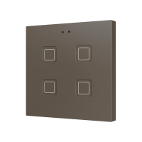 Zennio ZVITR4M Tecla RGB 4. Емкостная кнопка из PC-ABS, 4 кнопки, мокко