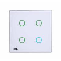 HDL M/TBP4.1-A2-48 4-клавишная сенсорная панель KNX, европейский стандарт (без шинного соединителя HDL-M/PCI.1-A)