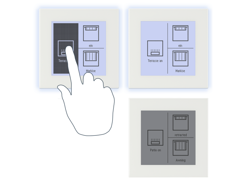 Elsner 71280 Универсальная сенсорная стеклянная кнопка Nunio KNX M-T