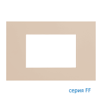 Ekinex EK-PRG-FBL Плата "FF" прямоугольная 68х45, материал - Fenix NTM, цвет - Бежевый Луксор