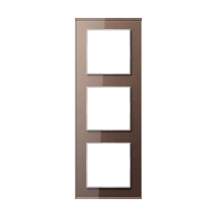 Jung AC 583 GL MO Стеклянная рамка 3-ная, вертикальный и горизонтальный монтаж, Glass, A CREATION, цвет мокко (стекло)