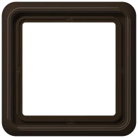 Jung CD 581 BR Рамка 1-ная, вертикальный и горизонтальный монтаж, duroplastic, CD 500, коричневый