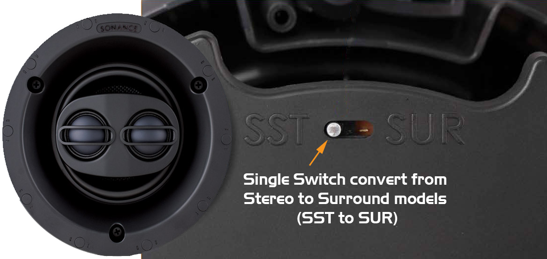 Sonance 104330 Встраиваемая акустика Sonance VP46R SST/SUR, цвет: Чёрный