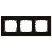 MDT BE-GTR3S.01 Рамка стеклянная, для вставок 55 x 55мм, цвет: Чёрный