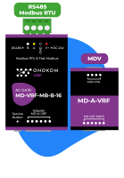 ONOKOM MD-VRF-MB-B-16 Шлюз для управления 16 внутренними блоками VRF системы кондиционирования MDV(разъем XYE) по ModBus RTU протоколу