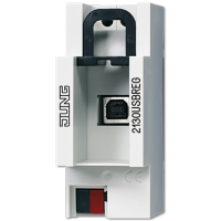 Jung 2130USBREG Интерфейс передачи данных USB для монтажа на несущую шину