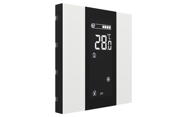 Interra ITR340-1202 iSwitch+ - 2-кнопочный KNX контроллер с ЖК-дисплеем, пластик, глянцевый белый