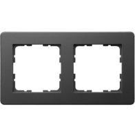Jasmart Electric G1102PB Рамка G-Flex  2-постовая, цвет черный матовый (soft touch), G1102PB