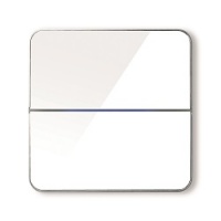 Basalte 203-04 Выключатель ENZO, white glass, FT