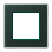 Jung AV 581 GLM SG Стеклянная рамка 1-ная, вертикальный и горизонтальный монтаж, Стекло, A VIVA, изумрудный