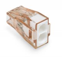 Wago 773-602 2-проводная клемма, d: 1,5-4,0 мм2, прозрачный корпус