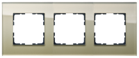 Jasmart Electric G1003GG Рамка 3-постовая, стекло  Champagne Gold, G1003GG