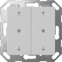 Gira 5174015 Кнопочный выключатель KNX, клавиша, 2-местн. со стрелками, цвет: Серый, оттенок: Матовый