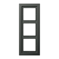 Jung ALD 2983 AN Рамка 3-ная, вертикальный и горизонтальный монтаж, Лакированный алюминий, LS-DESIGN, антрацитовый (лакированный алюминий)