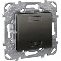 Schneider MGU5.530.12 2-кноп. выключатель с индикатором LED, цвет: Графит, оттенок: Лакированный