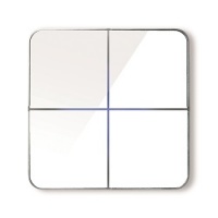 Basalte 204-04 Выключатель ENZO, white glass, FT